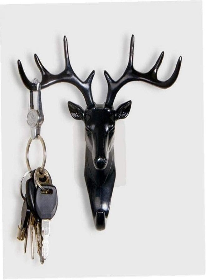 FLORISCA Deer Key Holder, Creative Deer Head Traceless Wall Hook, 3D Plastic Wall Hanging Hook for Keys, Small Accessories, Home Organization (Pack of 1) - Image 5